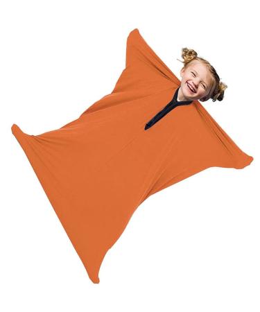 Sensory Sock Body Sock Premium Updated Version Suitable age 3-18 sensory durable seams asd child stretchy for Children and Adults with Sensory Proceessing Disorders or Autism ( Color : Orange Size : L/Large-71*142cm Orange