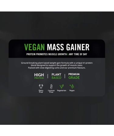 THE PROTEIN WORKS - Vegan Gainer | 450 Calories per shake | Muscle mass | Vegetable protein shake | 16 Servings | Vanilla Cream | 2kg - Buy Online on GoSupps.com