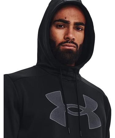 Under Armour Men's Big Logo Armourfleece Hoodie - Black/Pitch Gray - Size Large - Buy Online on GoSupps.com