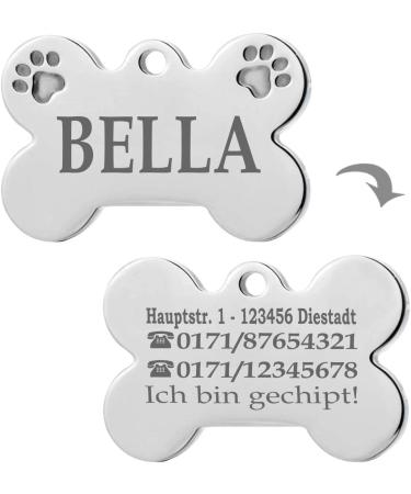 Personalized Bone-Shaped Pendants for Medium to Large Dogs & Cats - Custom Paw Engraving | Ibera Gifts - Buy Online on GoSupps.com