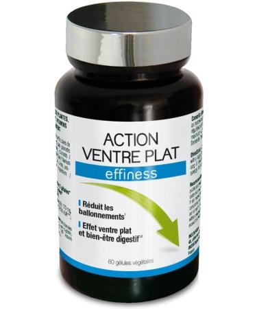 NUTRI EXPERT - Effiness Flat Stomach Action - Reduces Bloating and Heaviness - Digestive Wellness - Food Supplement with Natural Plant Extracts - 60 Vegetable Capsules - Buy Online on GoSupps.com