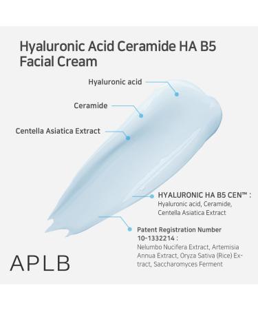 APLB Hyaluronic Acid Ceramide HA B5 Facial Cream - Deep Hydration & Skin Revitalization | Korean Skincare 1.86 FL.OZ - Buy Online on GoSupps.com