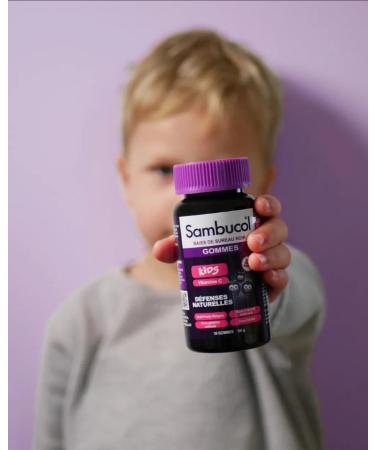 Sambucol Kids Gummies 30 Gommes la Sureau Noir & Vitamine C Pour Enfants 4-12 ans Vegan Sans Colorants Artificiels - Buy Online on GoSupps.com