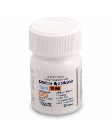 Pack Pharmaceuticals Cetirizine Tablets 10 Mg OTC 100ct Health and Beauty