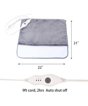 Gintao Electric Heated Foot Warmers - Fast Heating Technology, Auto Shut Off, 3 Temperature Settings - 22 inches Gray - for Men and Women - Buy Online on GoSupps.com