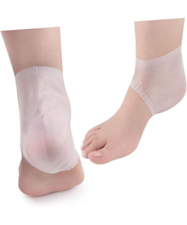 Ipetboom 1 Pair Gelt Heel Repair Socks Heel Cups for Heel Pains Moisturizing Heel Sock Moisturizing Socks Silicone Heel Protector Silicone Gel Shoe Insole for Men Women White Soft - Buy Online on GoSupps.com