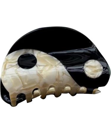 Semicircle Tai Chi Hair Clips - Non-Slip Retro Acetate Yin Yang Ponytail Holders for Girls | Stylish & Durable Hair Accessories - Buy Online on GoSupps.com
