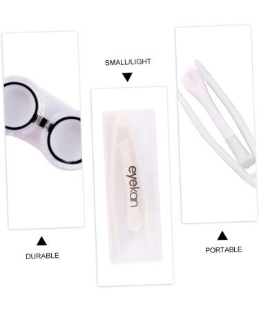 Homsfou 2er-Box Contact Lens Case with Mirror - Portable Lens Holder & Carrying Bag for Travel - Stylish Cobblestone Design - Buy Online on GoSupps.com