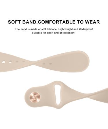Mugust 20mm Silicone Bracelet for Garmin Venu/Venu 2 Plus/SQ/SQ 2 - Milk Tea Color - Classic Sport Replacement for Men and Women - Buy Online on GoSupps.com