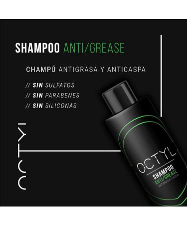 OCTYL Anti-Grease Shampoo | Professional anti-dandruff and anti-grease shampoo for daily use | Reduces itching flaking and excess sebum | 250ml - Buy Online on GoSupps.com