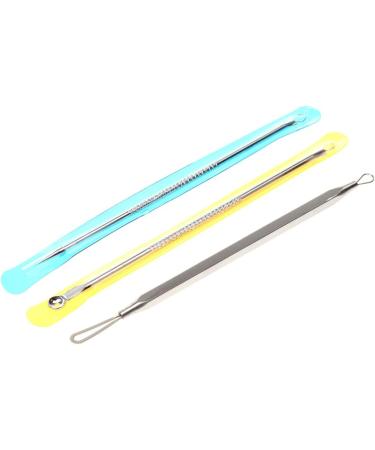 3Pcs Stainless Steel Blackhead Extractor Kit Acne and Pimple Removal Tools Set for Whitehead Blackhead Blemish and More - Professional and Personal Use (Silver) - Buy Online on GoSupps.com