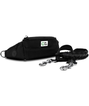 One Trail Hands Free Dog Lead | Durable Bungee Leash With No-Bounce Pack (Large Dog Black) Large Dog Black - Buy Online on GoSupps.com