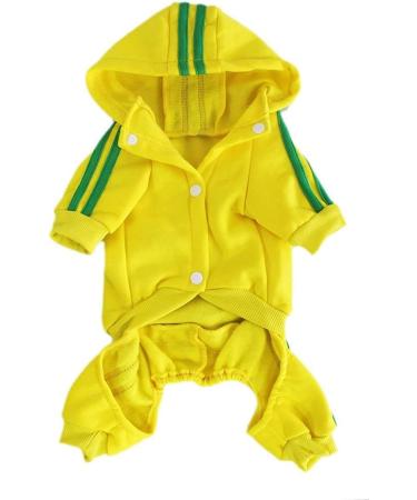 Buy 4-Legged Dog Hoodies - Walray Warm Cotton Sweatshirt for Small to XL Dogs & Cats - Stylish Training Suit in Yellow - Buy Online on GoSupps.com