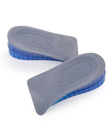 Grips Heel Cups TPR Double-layer Half Pad Men Comfort Walk for Plantar Fasciitis and Heel Blister Prevention Blue