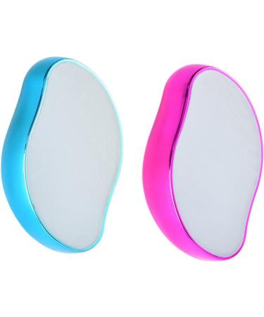 Uqmiqura Nano Hair Remover Stone - Pain-Free Crystal Hair Removal Device for Women & Men | 2 Pieces - Ideal for Back Arms & Legs (Blue & Pink) - Buy Online on GoSupps.com
