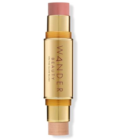 Highlighter Makeup & Blush Stick - WANDER BEAUTY ON-THE-GLOW- Blush & Illuminator Makeup. Cream Blush & Highlighter Makeup in Double Ended Stick. Makeup Highlighter & Color for Face & Body. Cruelty Free.