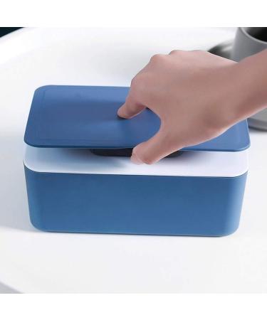 QKFON Storage Box for Wet Wipes - Stylish Blue & White Tissue Holder for Home & Office | Organize Dry & Wet Tissue Paper Napkins & More - Buy Online on GoSupps.com