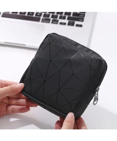 Portable Sanitary Napkin Storage Case - 2 Pieces Menstrual Pads & Cup for Teens & Women - Travel-Friendly Black Bag - Buy Online on GoSupps.com