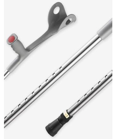 Crutches Cane Lightweight Forearm Crutches Postoperative Rehabilitation Height Adjustable Arm Cuff Crutch Ergonomic Design Comfortable on Wrist Non Skid Adult ng Crutches - Buy Online on GoSupps.com