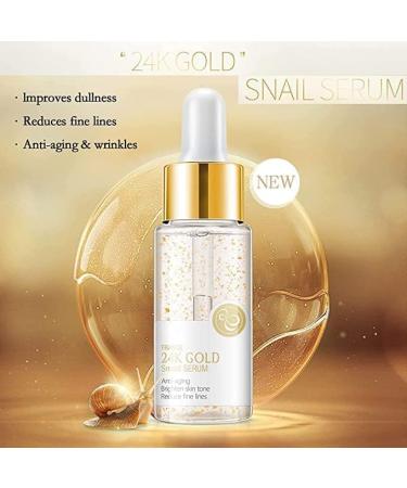 (100% Effective) 24k Gold Snail Serum - WZDYN Say Goodbye to Wrinkles Without Expensive Botox with 24K Gold Collagen Booster Serum (3pcs) - Buy Online on GoSupps.com