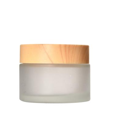 Travel Containers Round Clear Glass Jar With Wooden Lid and Inner Liners Empty Cosmetic Lotion Containers Small Glass Jars for Lotions and Creams (Color : A Taille unique : 50g) 50g A