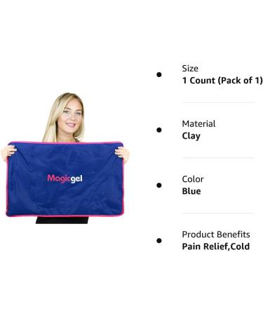 Magic Gel Extra Large Reusable Ice Pack (15 x 23.5 inches) for Full Body Pain Relief | Ideal for Injuries, Swelling, Bruises, Sprains | Ice Blanket for Sleeping & Physical Therapy - Buy Online on GoSupps.com
