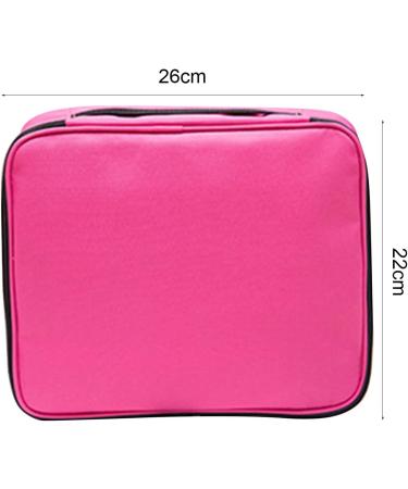 FOReverweihuajz Shockproof Travel Toiletry Bag - Large Capacity Cosmetic Organizer in Rose Red | Affordable International Shipping - Buy Online on GoSupps.com
