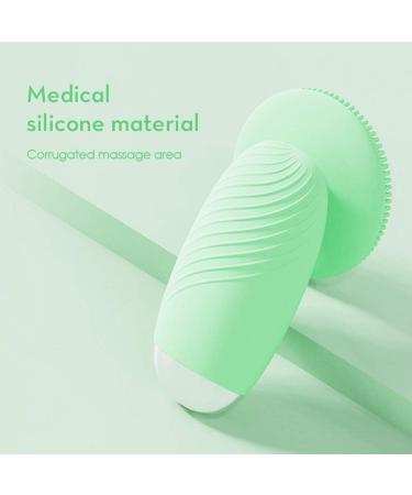 Sonic Facial Cleansing Brush | Soft Silicone Exfoliating Brush for Women | Anti-Aging Deep Cleansing Massage System | Green - Buy Online on GoSupps.com