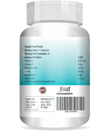YANG Crystalix Eye Care Supplement to Improve Vision Blue Light & Digital Guard (Lutein Zeaxanthin)- 60 Capsules - Buy Online on GoSupps.com