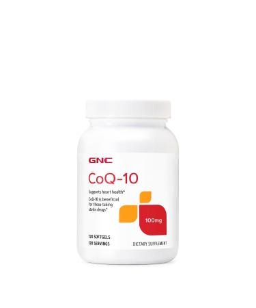 GNC CoQ10 100mg Supplement Supports Heart Health 120 Servings 120 Count