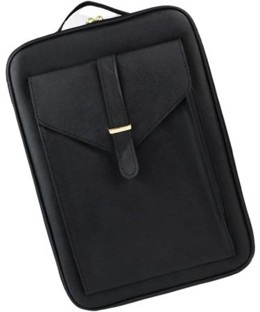 Organisateurs de coupe de cheveux en polyur thane avec plusieurs poches pour ciseaux peignes bouteilles et salon essentiel organisateur professionnel en cuir PU Noir - Buy Online on GoSupps.com