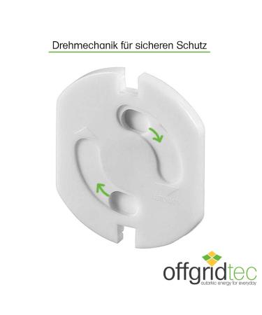 Offgridtec 20x Child Safety Socket Locks - Rotating Mechanism for Baby & Toddler Protection - White - Buy Online on GoSupps.com