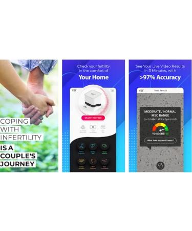 YO Home Sperm Test Refill Kit | 2 Additional Motile Semen Analysis Tests | Device NOT Included | 4 Pack or 2 Pack Options Available - Buy Online on GoSupps.com