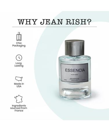 Jean Rish Essencia Pour Homme Eau De Parfume for Men (3.4 Fl Oz / 100ml) with Orange Mint & Madagascar Vanilla Notes - Long Lasting and Luxury Fragrance - Buy Online on GoSupps.com