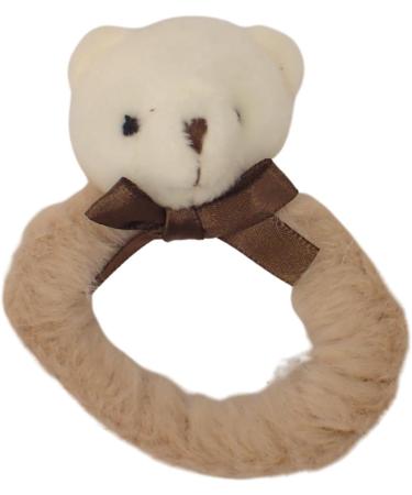 Topkids Accessories Fluffy Teddy Bear Faux Fur Scrunchie Scrunchie for Thick & Thin Hair for Women & Girls Pretty Kids Hair Hair Tie Hair Bobbles Fluffy Bear Scrunchies (Brown Bear) - Buy Online on GoSupps.com
