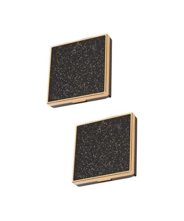IWOWHERO 2 Pcs Empty Eye Shadow Pallet Empty Eyeshadow Containers DIY Eyeshadow Empty Spotlight Dish Black