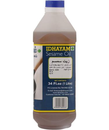 Idhayam Sesame Oil | 1L | Gingelly Oil | Sesame seed Oil | Indian Origin - Buy Online on GoSupps.com