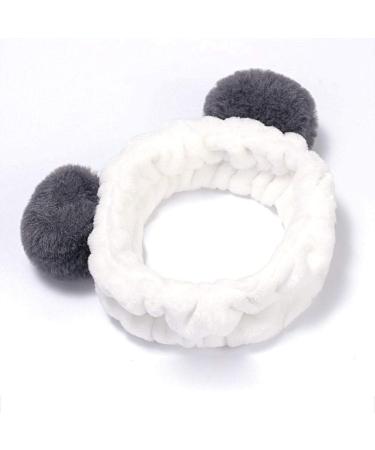 2PCs Panda Ear Hair Bands for Women & Girls - Stylish Makeup & Shower Accessories (Black & Gray) - Buy Online on GoSupps.com
