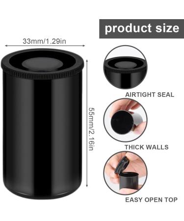 PHCOZY 20 Pcs Black Plastic Canisters - Ideal for Scientific Storage Treasure Hunting & Film Canisters with Lids - International Shipping Available - Buy Online on GoSupps.com