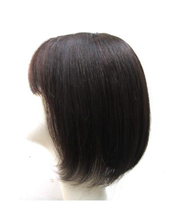 Flat Bangs Hairpiece for Women - Dark Brown Bangs Extension (13x14 cm 30 cm) | International Shipping Available - Buy Online on GoSupps.com