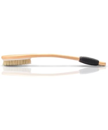 OWIIZI Wooden Long Handle Bath Brush - Exfoliating Natural Bristle Back Scrubber - Buy Online on GoSupps.com