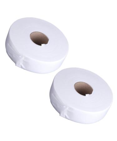 Bcowtte 2X 100 Yards Depilatory Paper Hair Removal Nonwoven Wax Strips Paper Waxing Rolls()