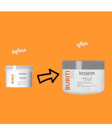 Keratin Care Anti Frizz Hair Mask - Deep Hydration for Dry Damaged Hair | Moisturizing Treatment with Buriti Liss - Buy Online on GoSupps.com