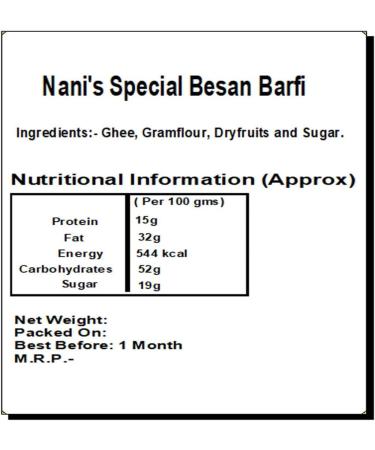 Ghasitaram Gifts Rakhis Online - Rakhi for Brother-KB-7 Bhaiya Bhabhi Rakhi with 200 GMS of Besan Barfi Rakhi Set with 200 gms of Besan Barfi - Buy Online on GoSupps.com