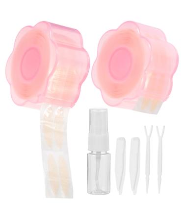minkissy Eyelid Tapes Stickers Set Eyelid Lift Strip Self-adhesive Eye Tapes Fiber with Fork Rods Spray Bottle and Tweezers for Hooded Droopy Uneven Mono-eyelids Slim