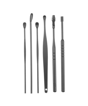 Hemoton 6 Sets Ear Picking Tool Kit De Limpieza De Oidos Cleaning Kits Ear Cleaning Tools Ear Cleaner Stainless Steel Ear Cleaner Ear Wax Cleaner Tool Ear Wax Remover Ear Picks Black Blackx3pcs 11.5X2.7X1cmx3pcs