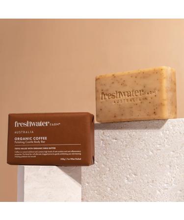 Buy Organic Coffee Polishing Castile Body Bar | Triple-Milled Natural Soap with Organic Shea Butter - Buy Online on GoSupps.com