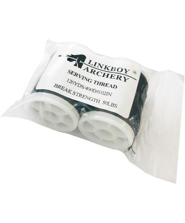 Linkboy Archery Bow String Serving Thread 0.020 - Set of 2 Rolls Black | Bowstring Tie Peep Nock Protection - 120 Yards/Roll - Buy Online on GoSupps.com
