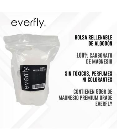 Everfly Chalkbag for CrossFit | 3 x 60g Magnesium Chalk for Climbing Bouldering Weightlifting Tennis Padel & Gym - Ultimate Grip Enhancement - Buy Online on GoSupps.com