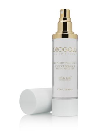 Orogold White Gold 24K Purifying Facial Toner - Face Toner with Gold Aloe Vera and Chamomile - 100 Mililiter / 3.38 Fl.Oz.